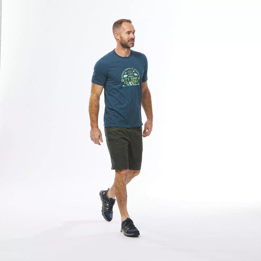 Men Hiking Shorts - NH500 Regular, Green, No Color, large image number 5