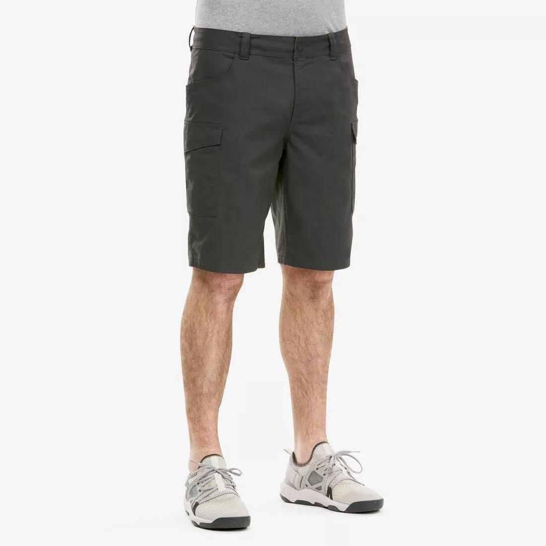 QUECHUA - Men's Country Walking Shorts - Nh500 Cargo, Carbon Grey