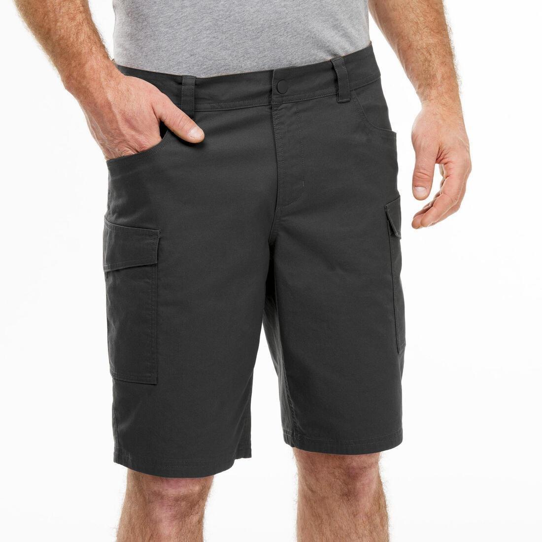 QUECHUA - Men's Country Walking Shorts - Nh500 Cargo, Carbon Grey