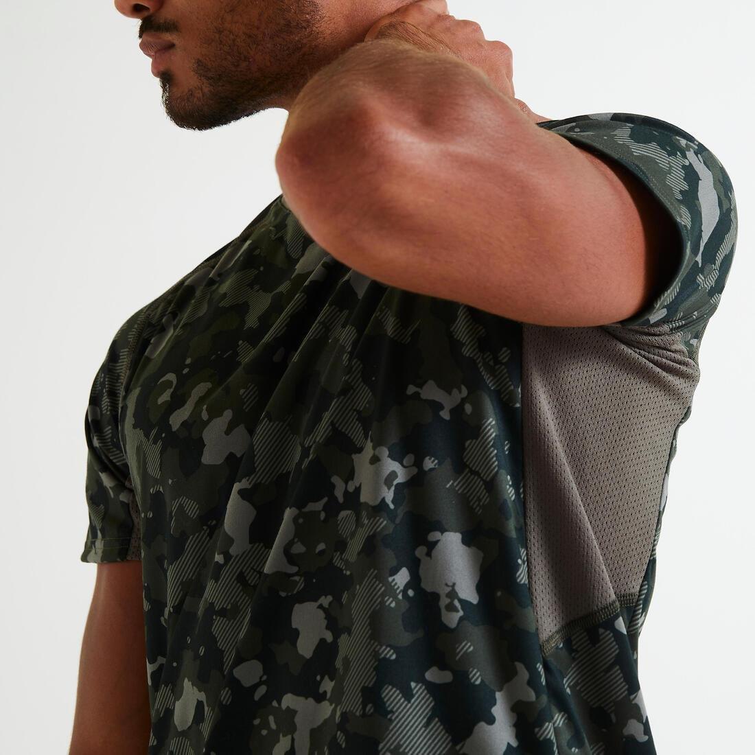Technical Fitness T-Shirt, Khaki, , large image number 3
