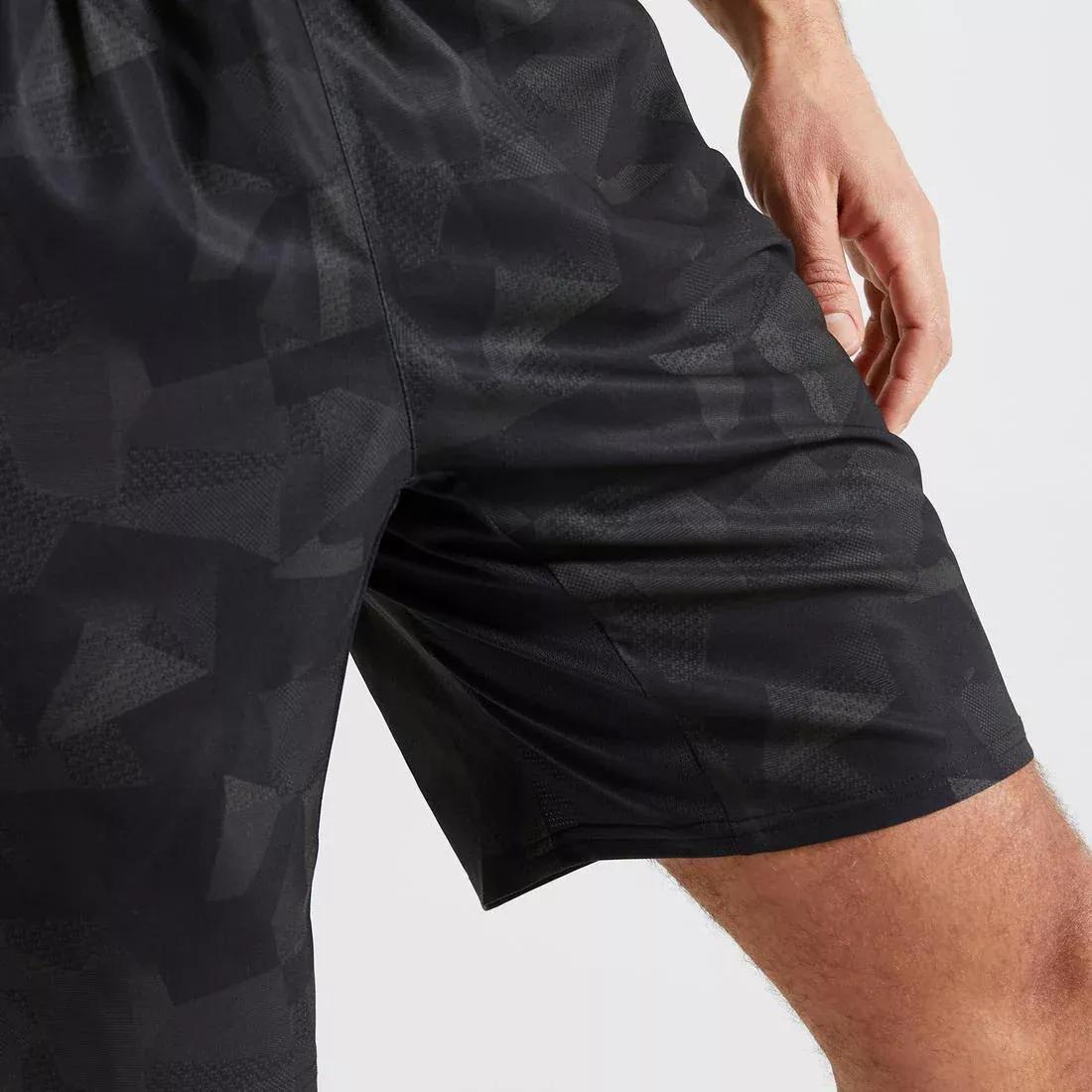 Men Zip Pocket Breathable Essential Fitness Shorts, Green, No Color, large image number 6