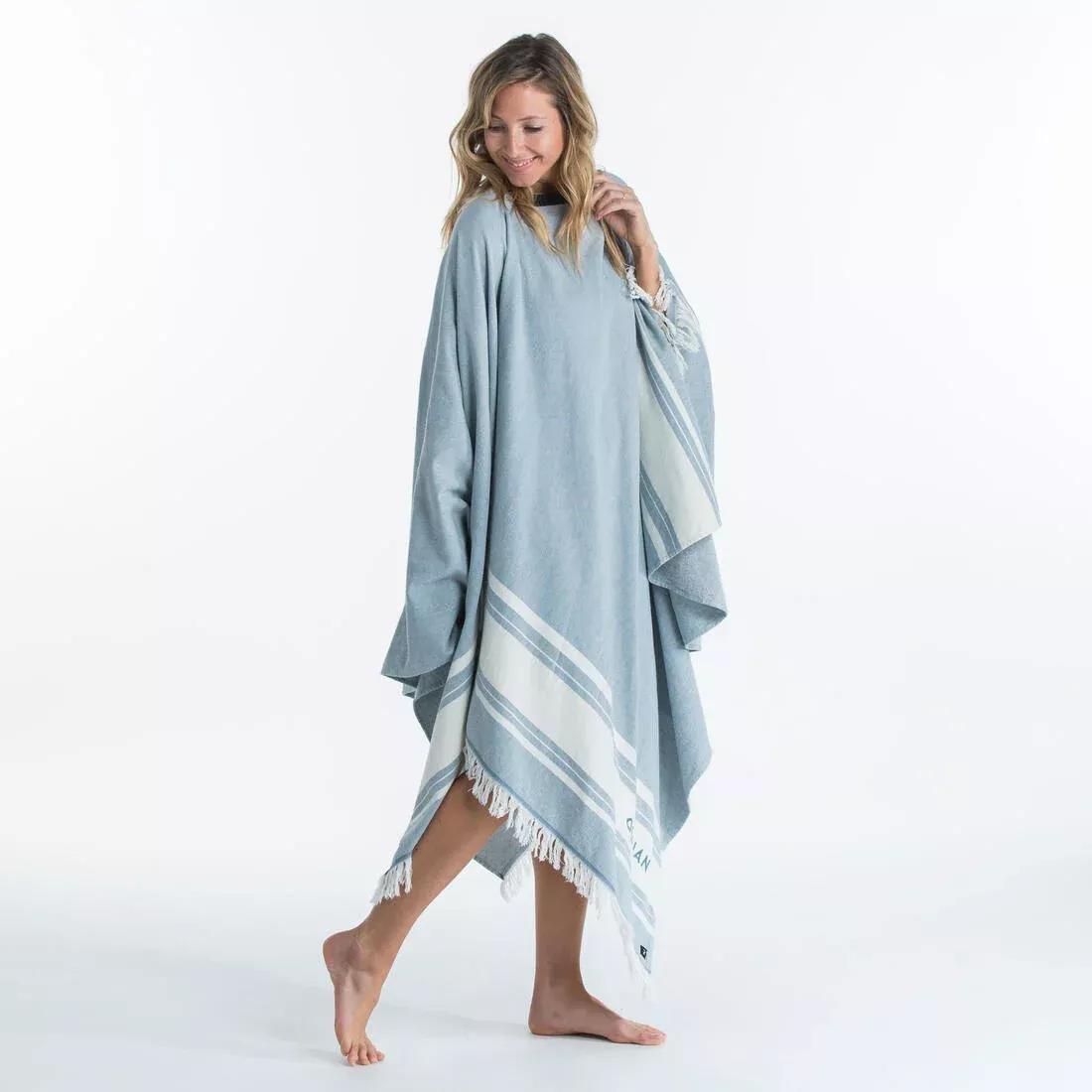 Beach Towel Poncho -190 X 190 Cm, Storm Blue, No Color, large image number 1
