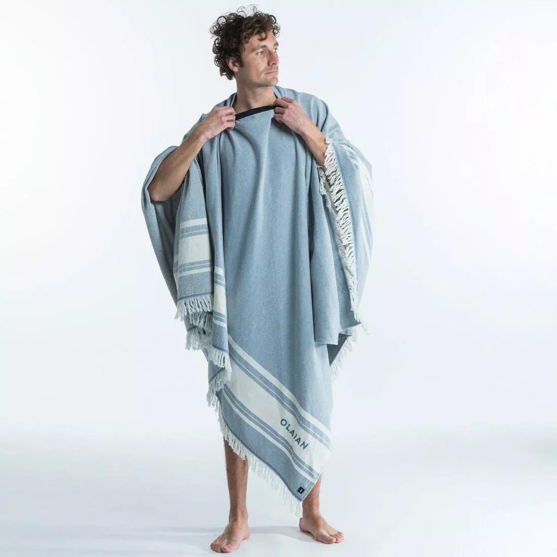 Beach Towel Poncho -190 X 190 Cm, Storm Blue, No Color, large image number 3