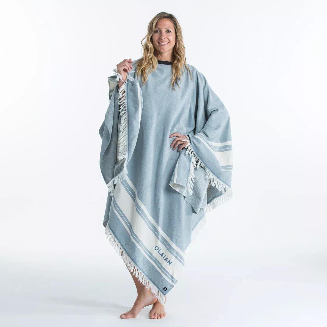 Beach Towel Poncho -190 X 190 Cm, Storm Blue, No Color, large image number 6