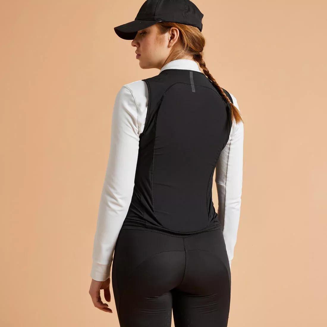 Unisex Horse Riding Flexible Back Protector - 500, Black, No Color, medium