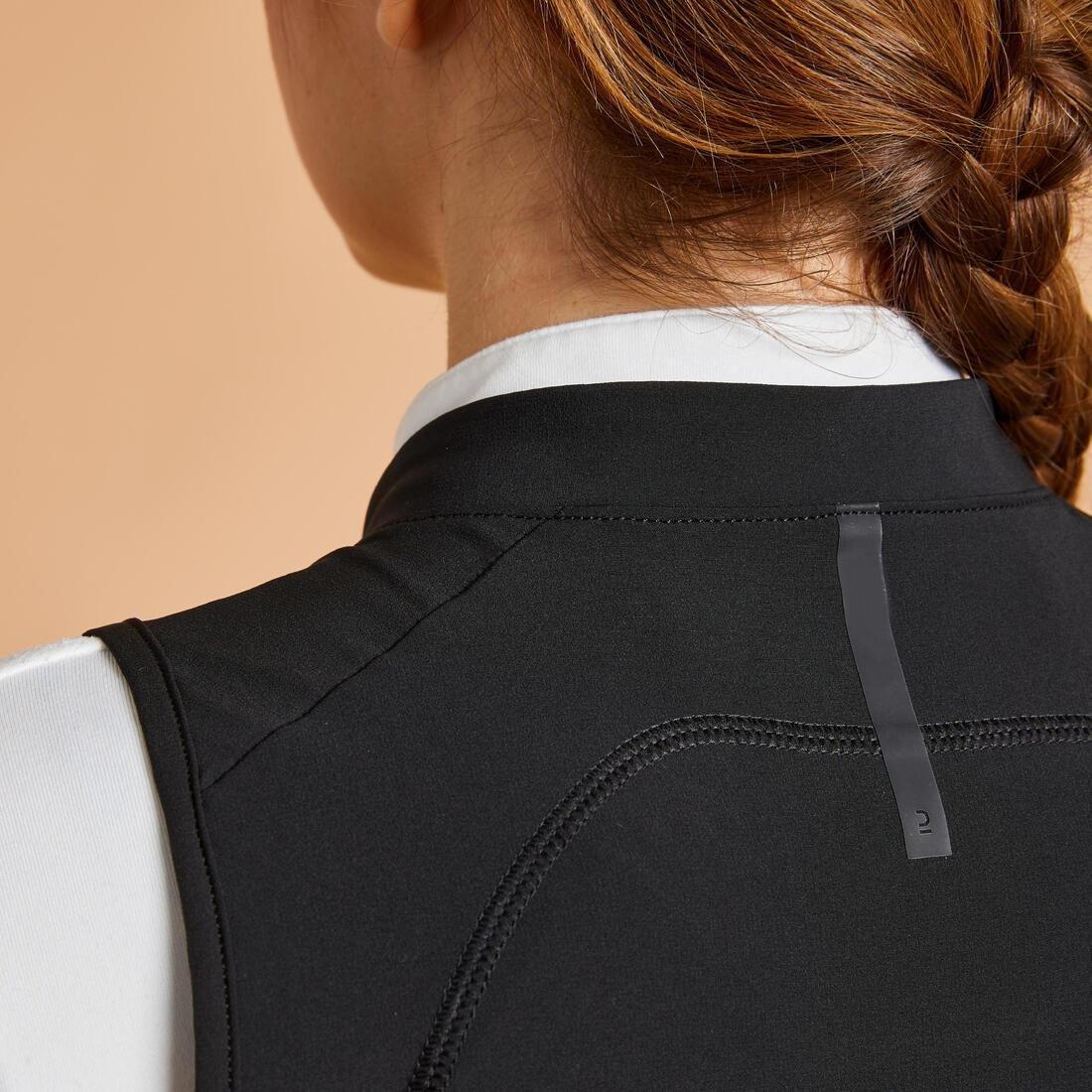 Unisex Horse Riding Flexible Back Protector - 500, Black, No Color, large image number 3