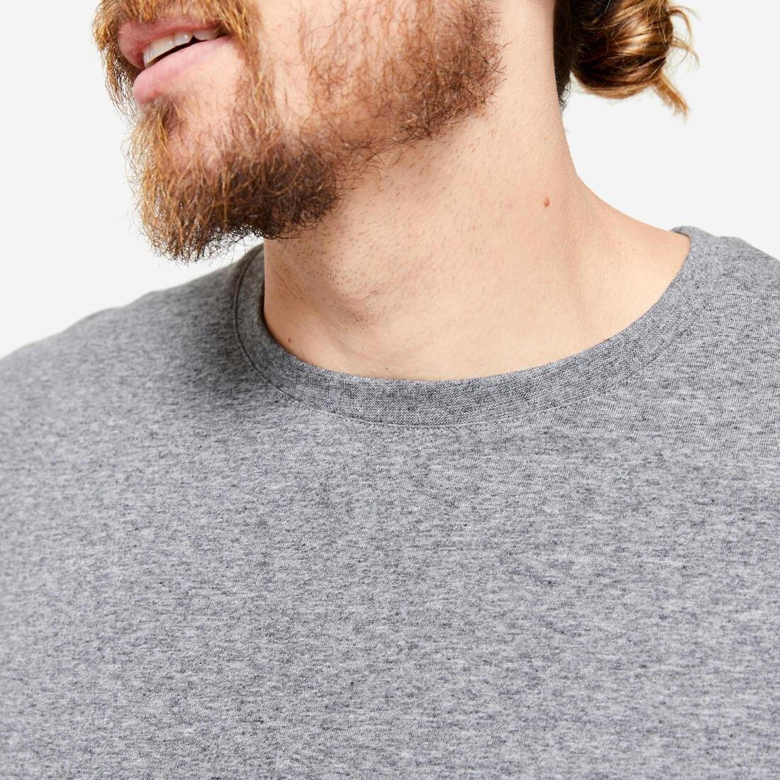 Men Long-Sleeved Fitness T-Shirt - 100, Grey, No Color, large image number 12