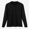 DOMYOS - Men Long-Sleeved Fitness T-Shirt 100, Black