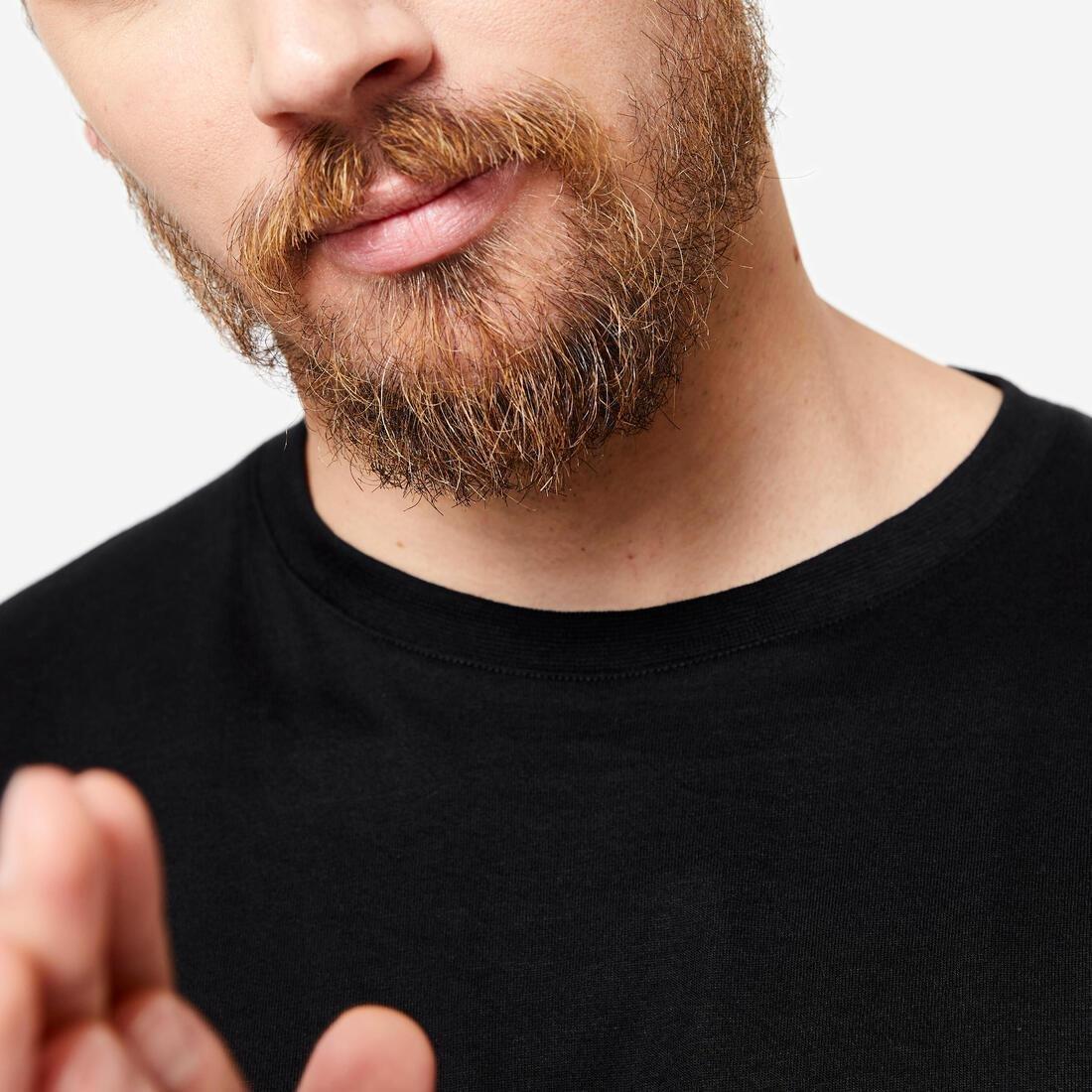 Men Long-Sleeved Fitness T-Shirt 100, Black, No Color, large image number 9