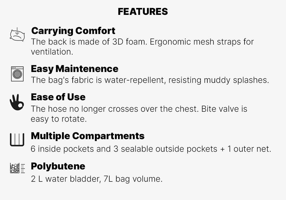 Mountain Bike Hydration Backpack Explore Water, Blue, No Color, medium