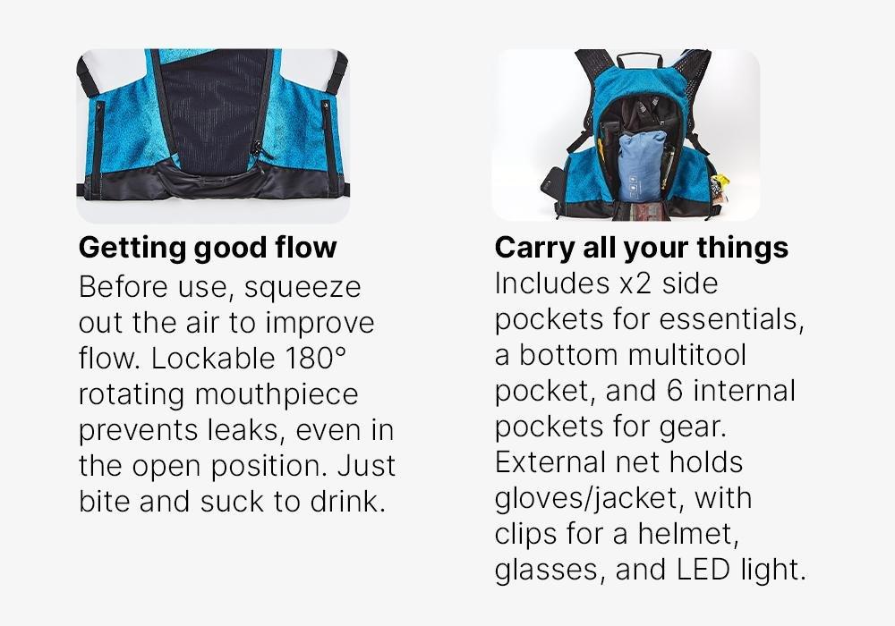 Mountain Bike Hydration Backpack Explore Water, Blue, No Color, medium
