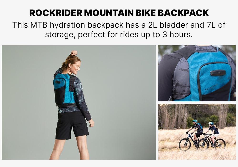 Mountain Bike Hydration Backpack Explore Water, Blue, No Color, large image number 18
