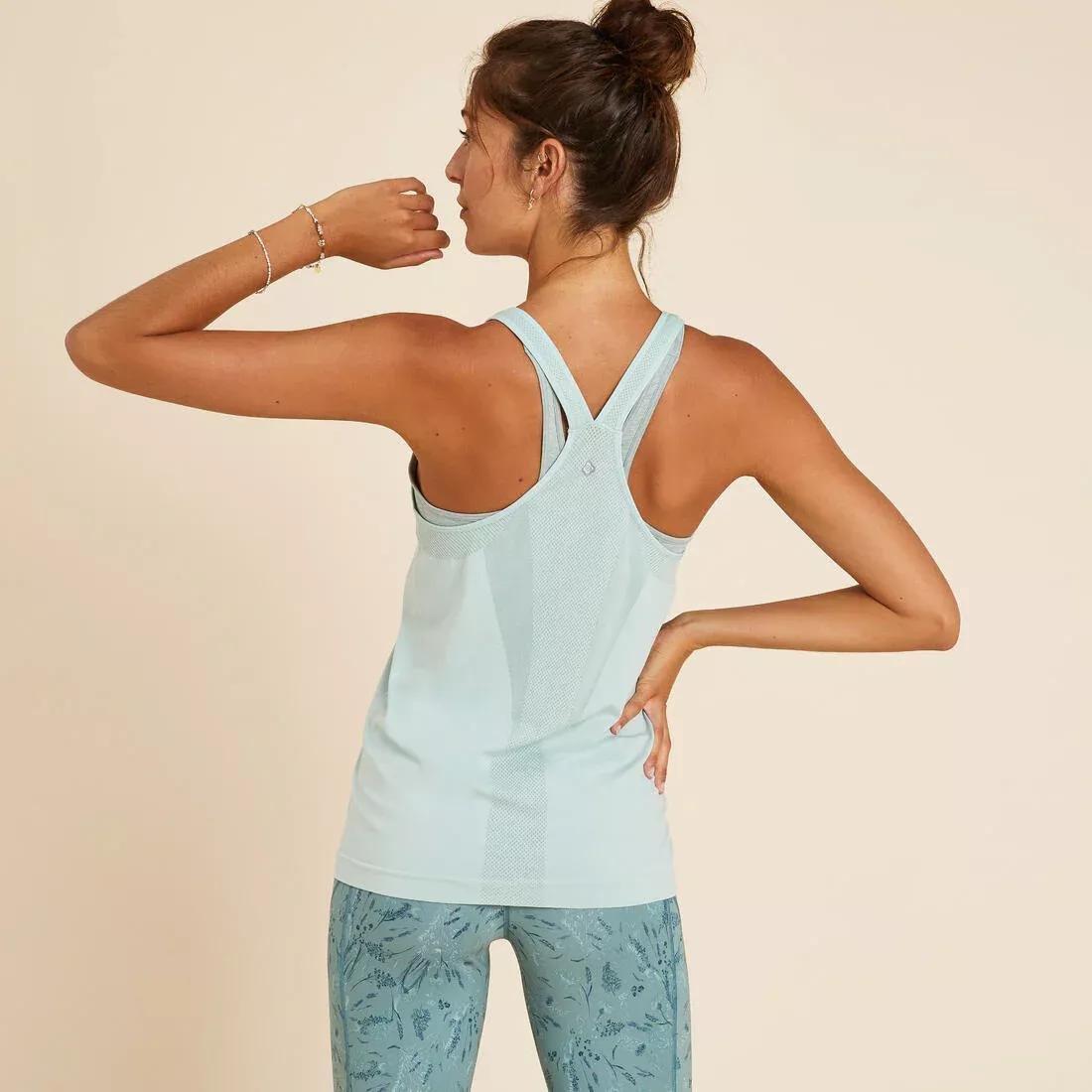 Women Seamless Dynamic Yoga Tank Top, Green, , large image number 7
