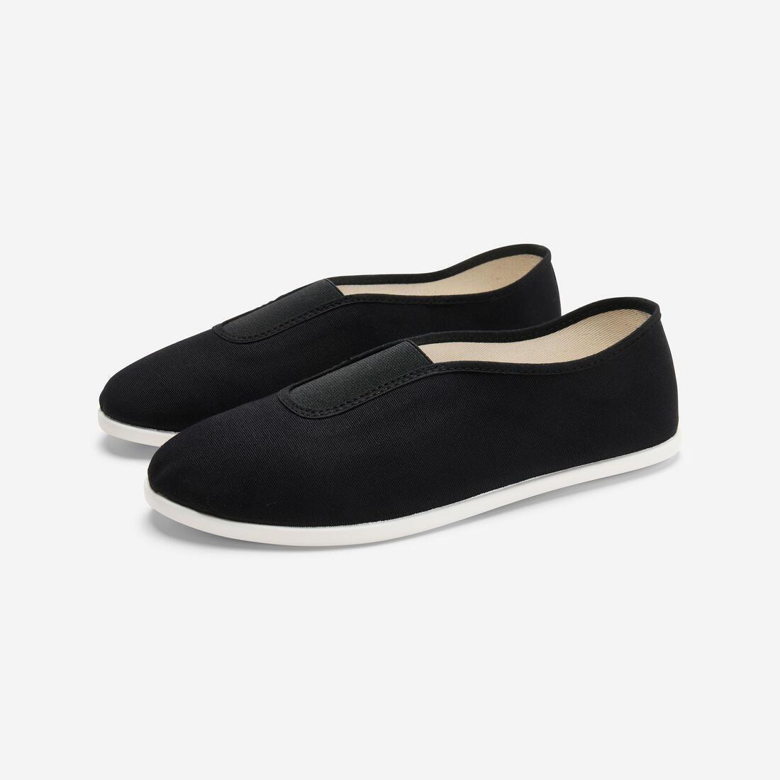 Adult Gymnastics Fabric Shoes, Black, 5401_000, large image number 1