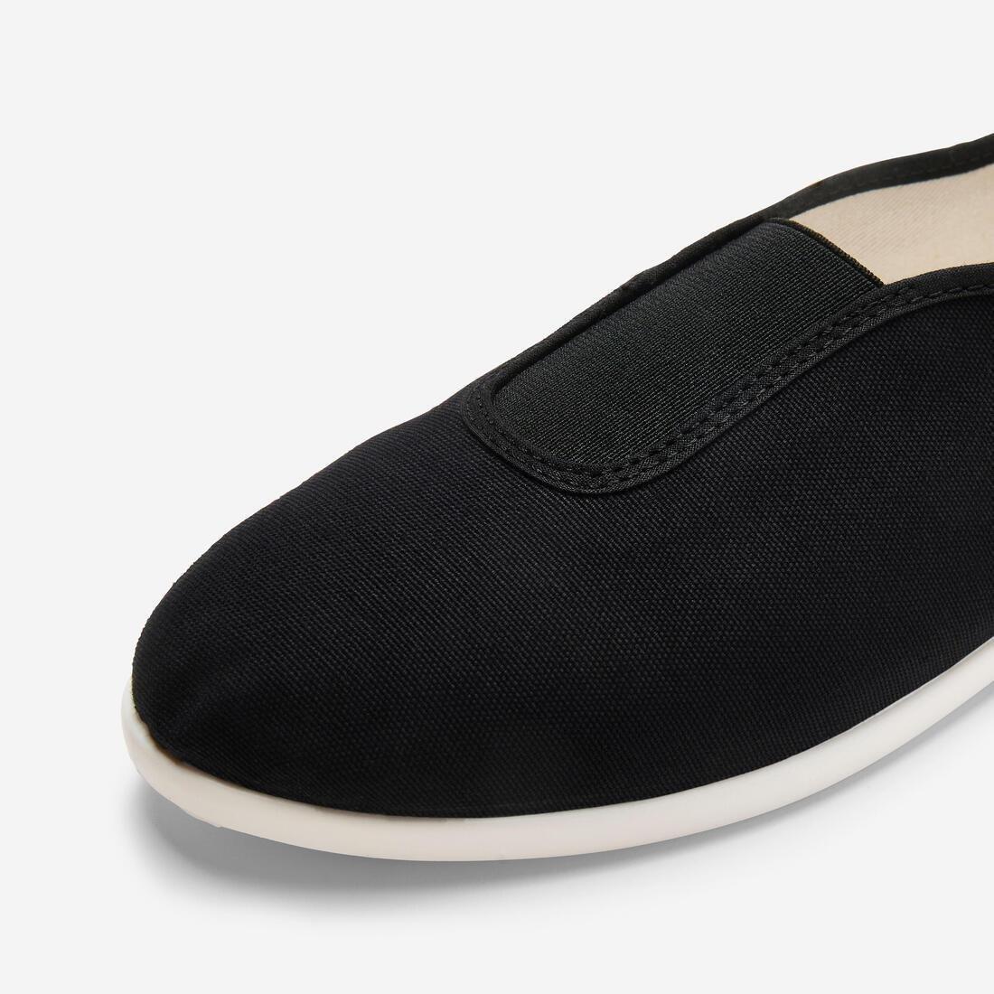 Adult Gymnastics Fabric Shoes, Black, 5401_000, large image number 3