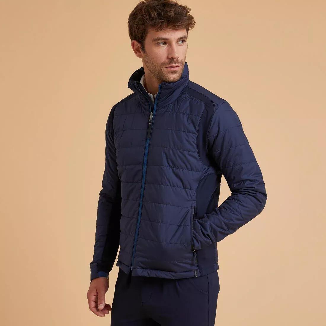 Men's Horse Riding Light Padded Jacket - Blue Black/Dark Blue, asphalt blue, , large image number 1