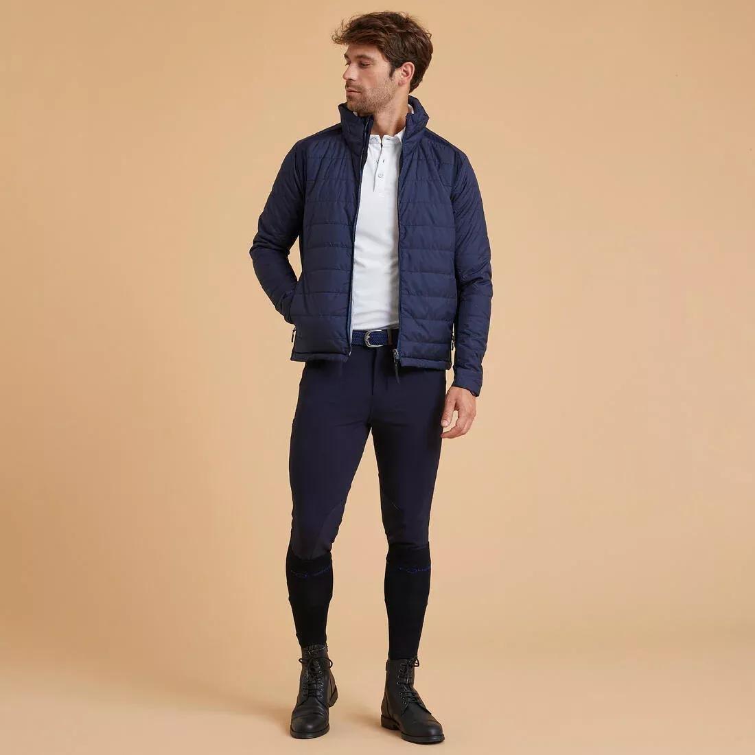Men's Horse Riding Light Padded Jacket - Blue Black/Dark Blue, asphalt blue, , large image number 9