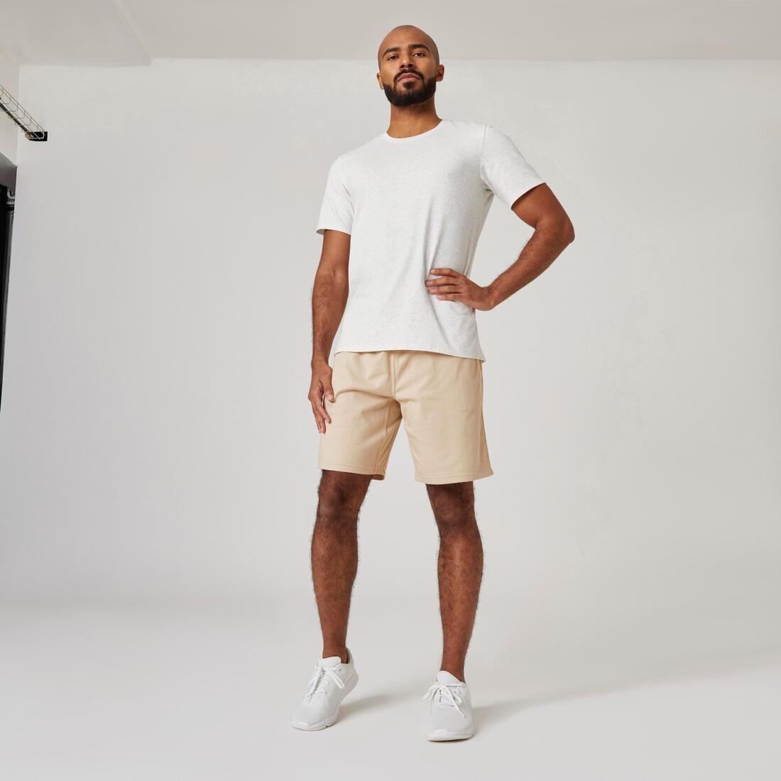 DOMYOS - Men Fitness Shorts 500 Essentials, Grey