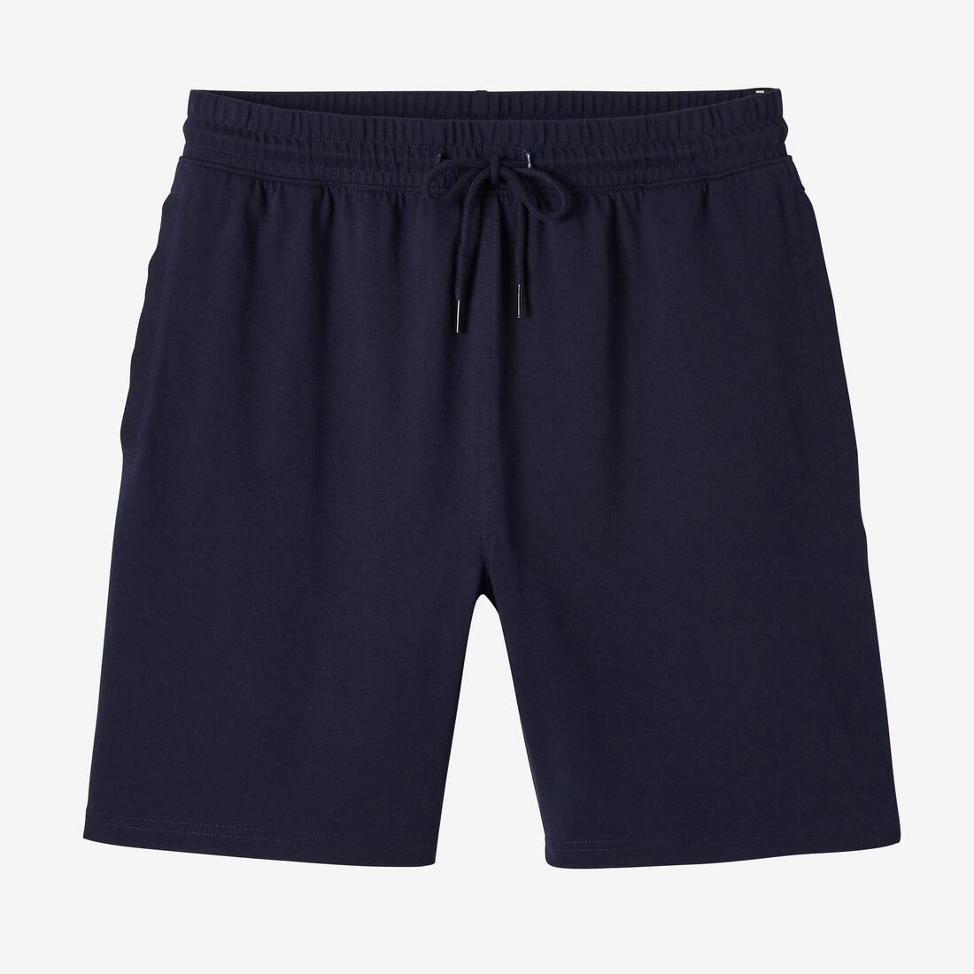Men Fitness Shorts - 500 Essentials, Blue, , large image number 0