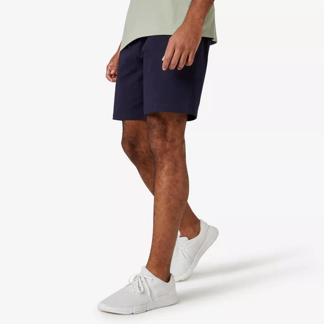 Men Fitness Shorts - 500 Essentials, Blue, , large image number 1