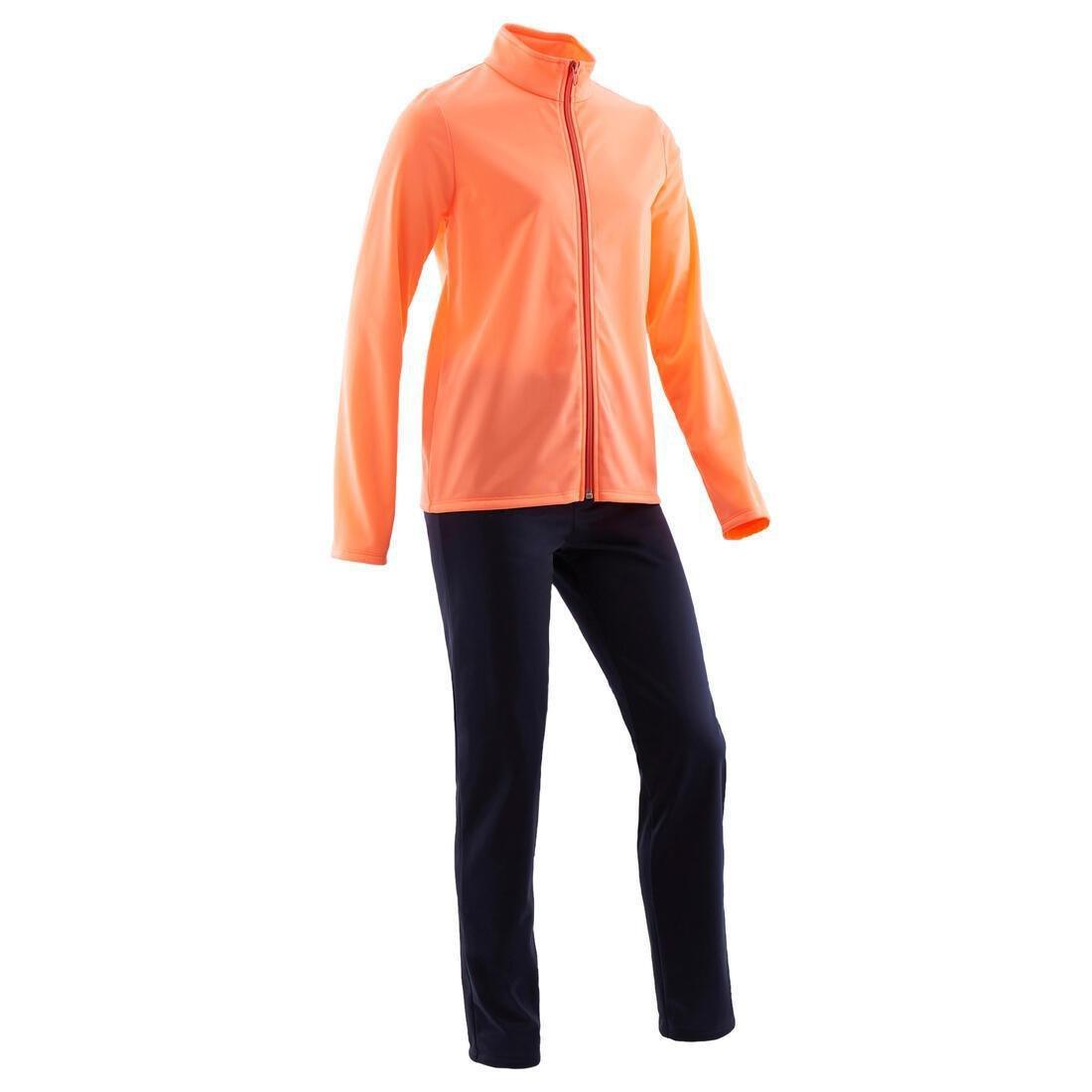 Kids Girls Breathable Synthetic Tracksuit - Pack Of 2, orange, , large image number 0