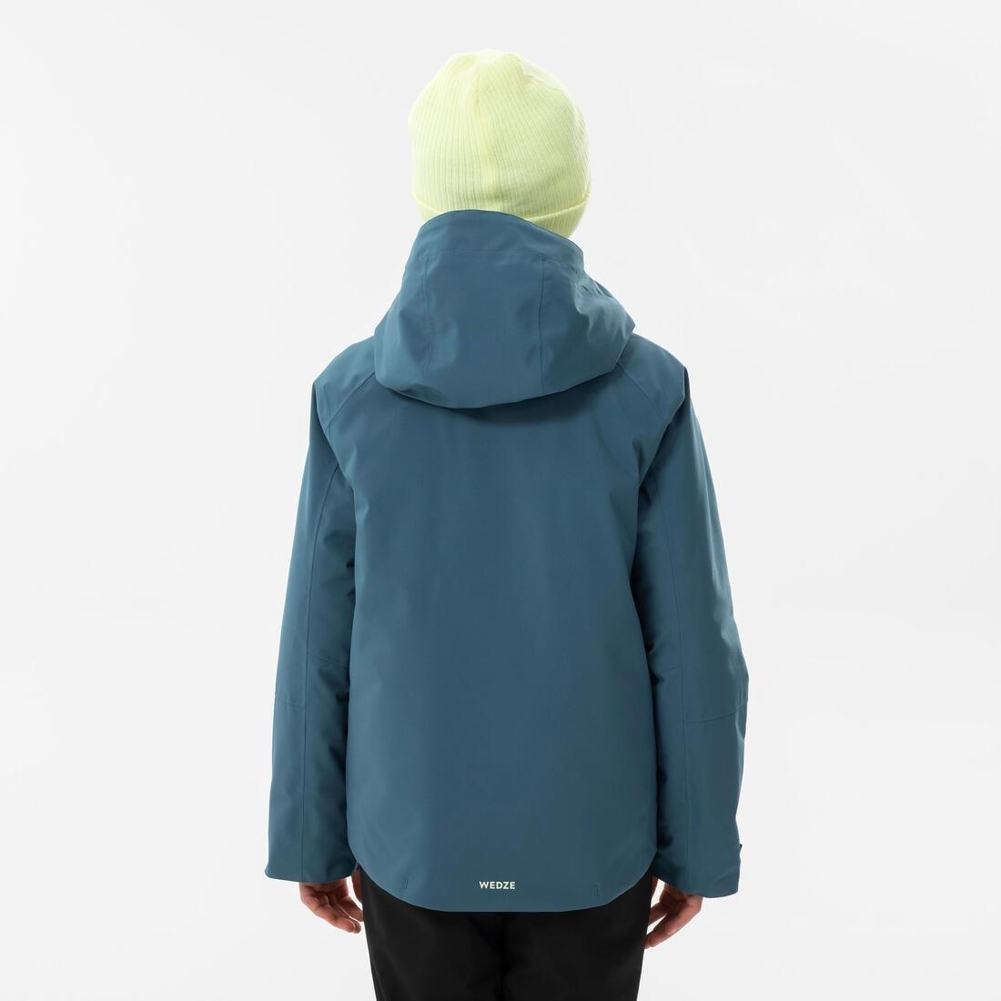 Kids Warm And Waterproof Ski Jacket 550, Blue, No Color, large image number 3