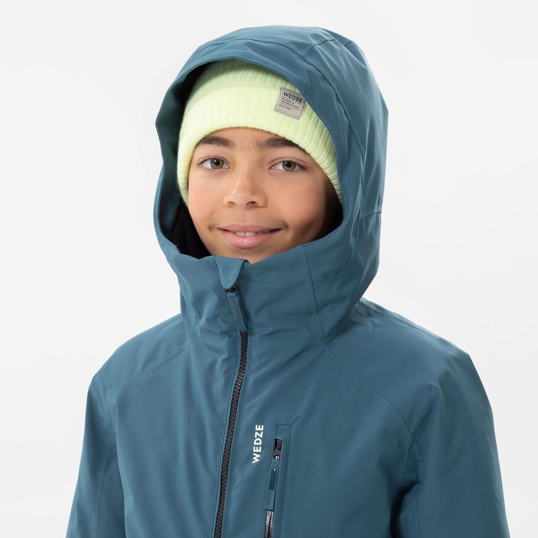 Kids Warm And Waterproof Ski Jacket 550, Blue, No Color, large image number 10
