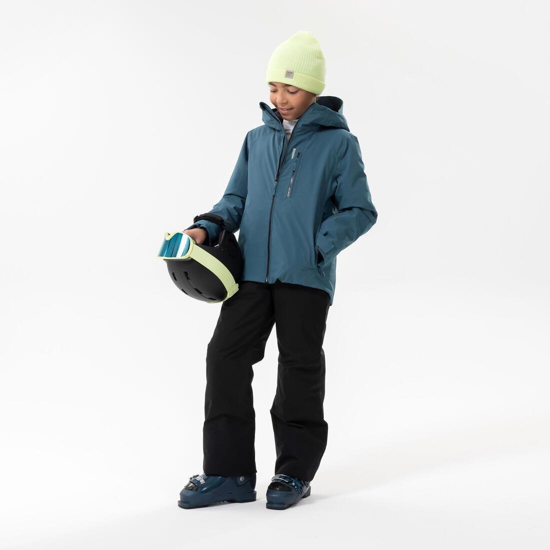 Kids Warm And Waterproof Ski Jacket 550, Blue, No Color, large image number 11