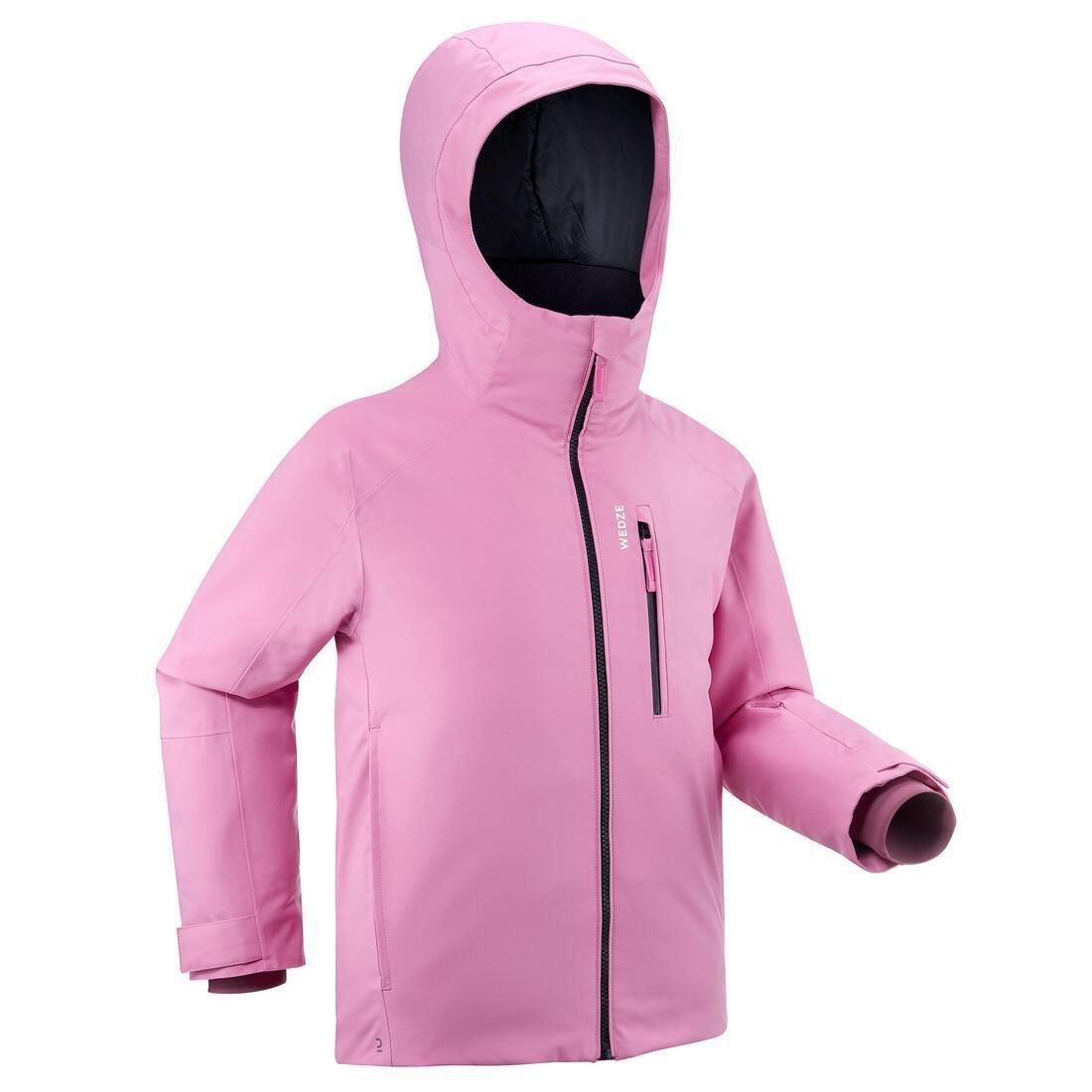 Kids Girls Warm And Waterproof Ski Jacket 550, Pink, , large image number 0