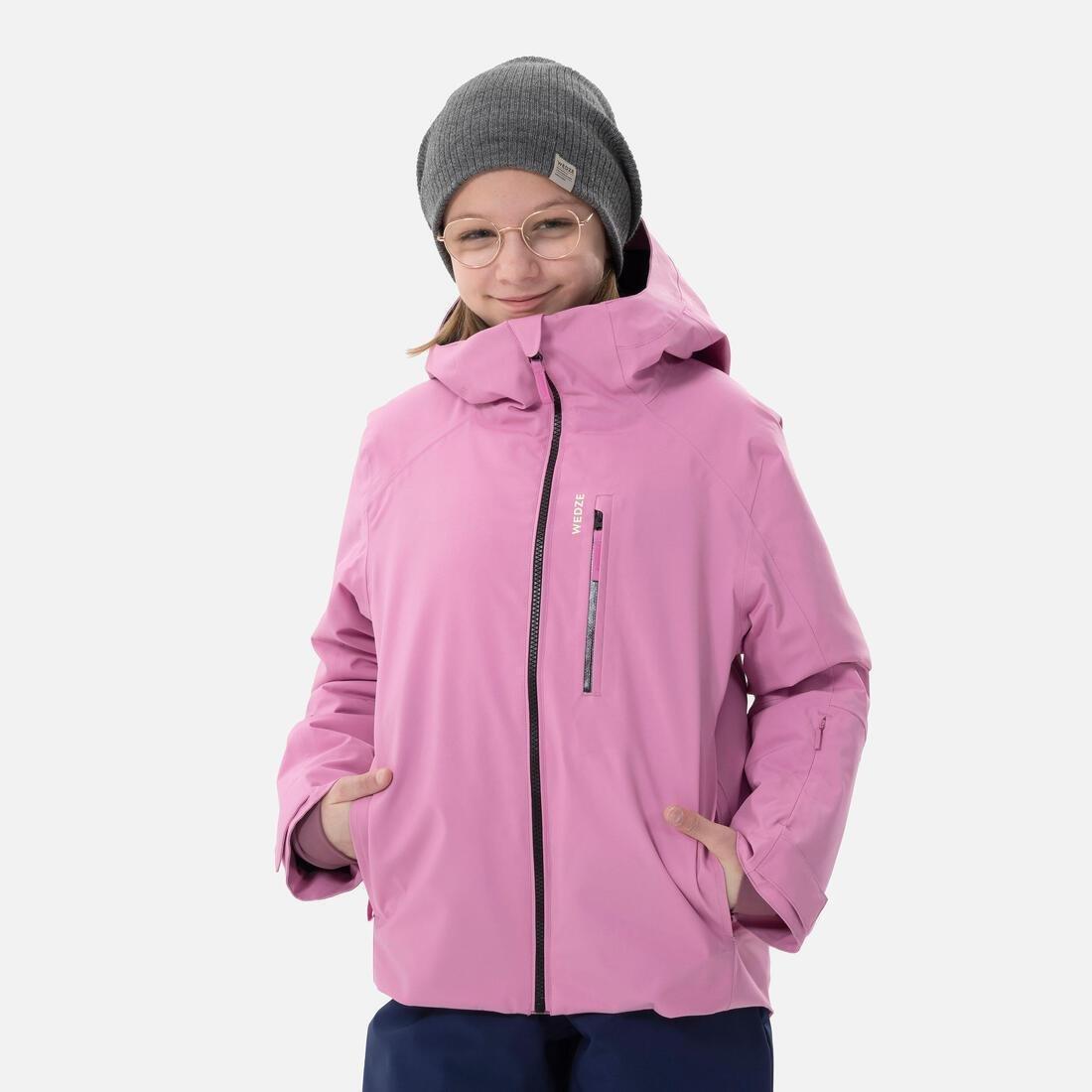Kids Girls Warm And Waterproof Ski Jacket 550, Pink, , large image number 1