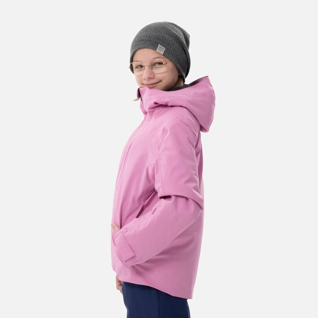 Kids Girls Warm And Waterproof Ski Jacket 550, Pink, , large image number 2