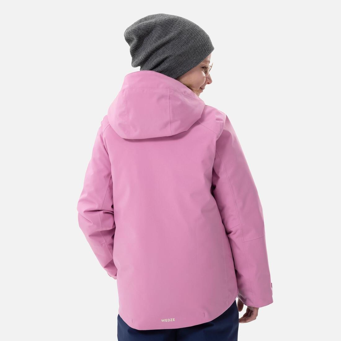 Kids Girls Warm And Waterproof Ski Jacket 550, Pink, , large image number 3