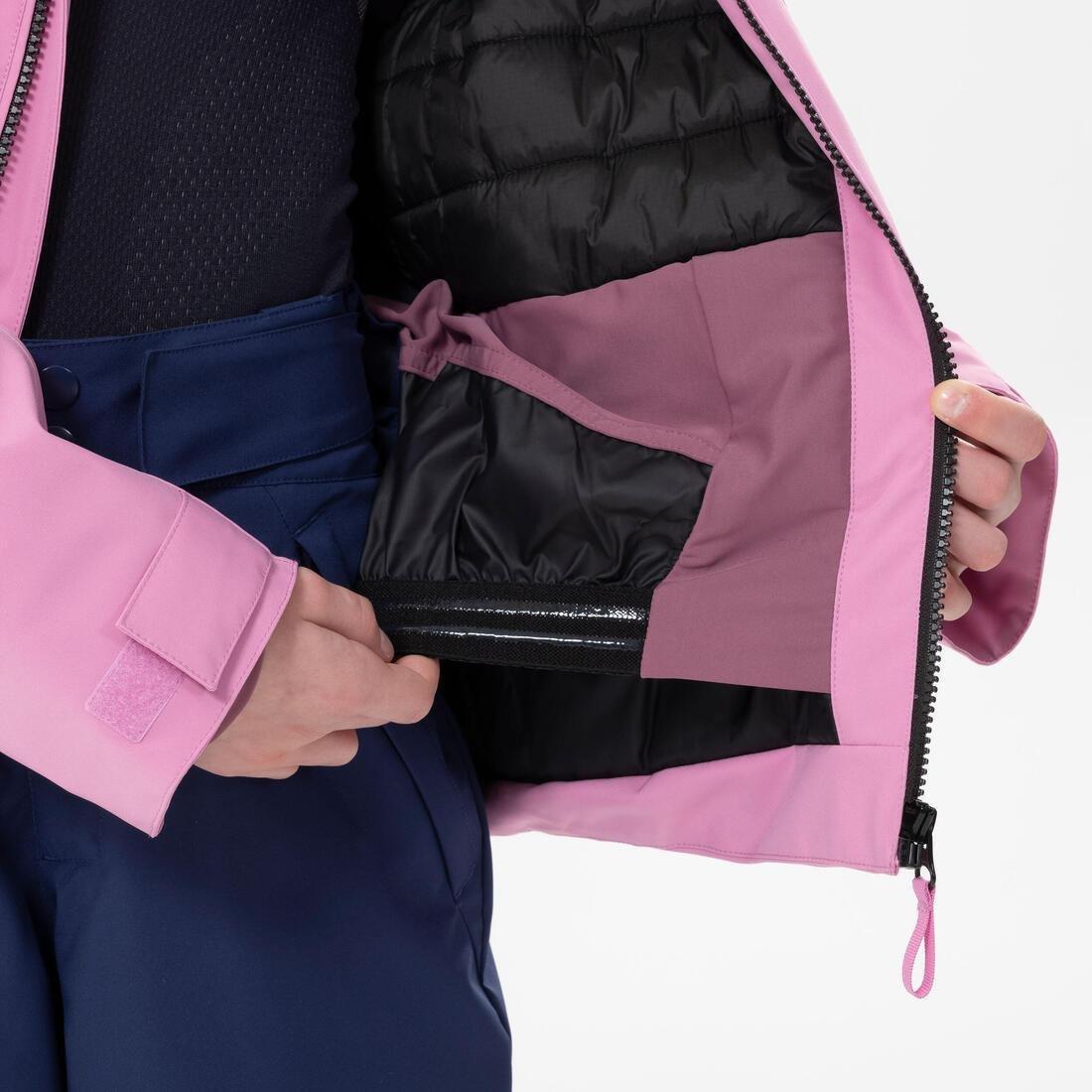 Kids Girls Warm And Waterproof Ski Jacket 550, Pink, , large image number 8