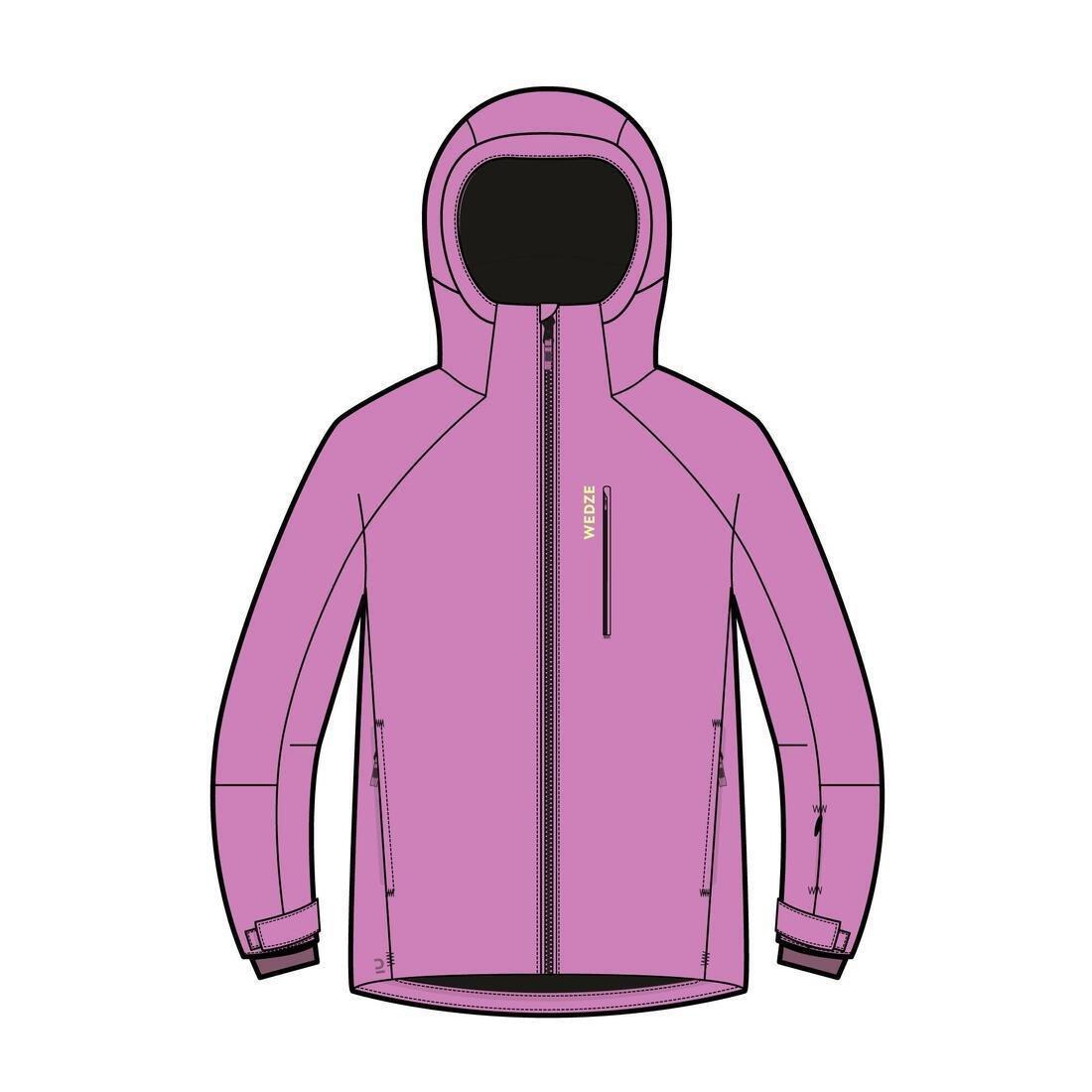Kids Girls Warm And Waterproof Ski Jacket 550, Pink, , large image number 12