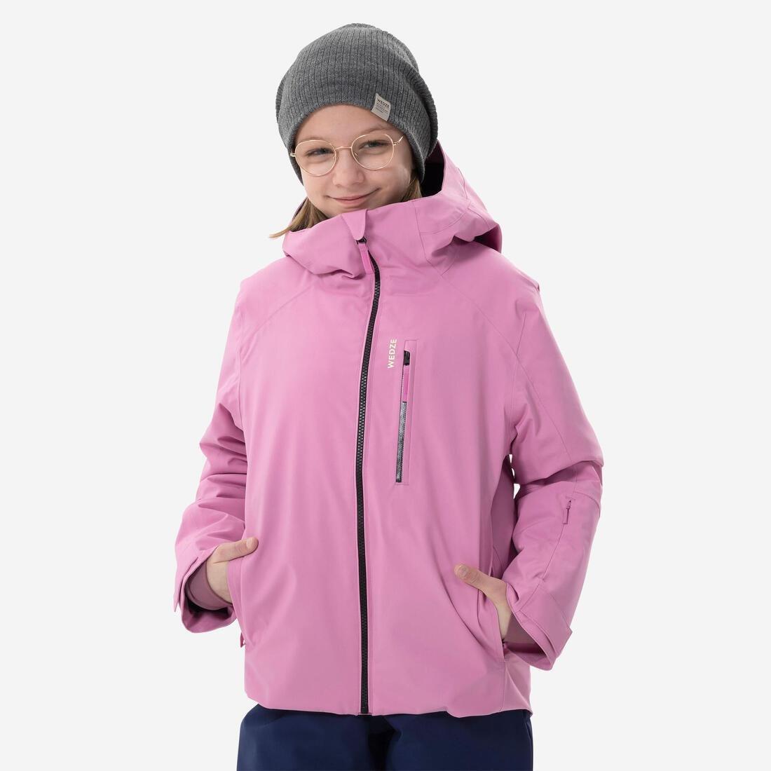 Kids Girls Warm And Waterproof Ski Jacket 550, Pink, No Color, medium