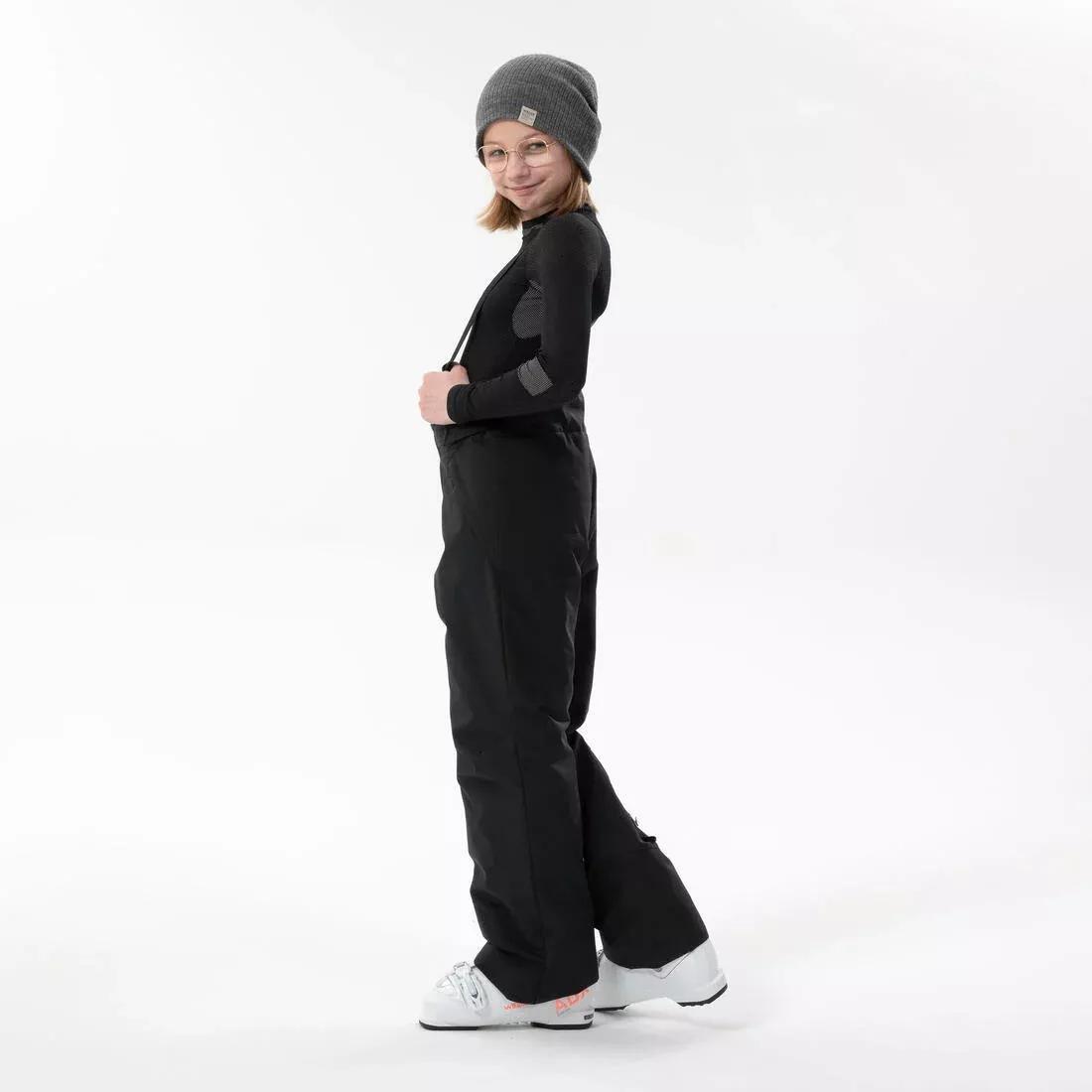 Kids Unisex Waterproof Ski Trousers - Warm 500 PNF - 6-14 years, Black, No Color, large image number 6