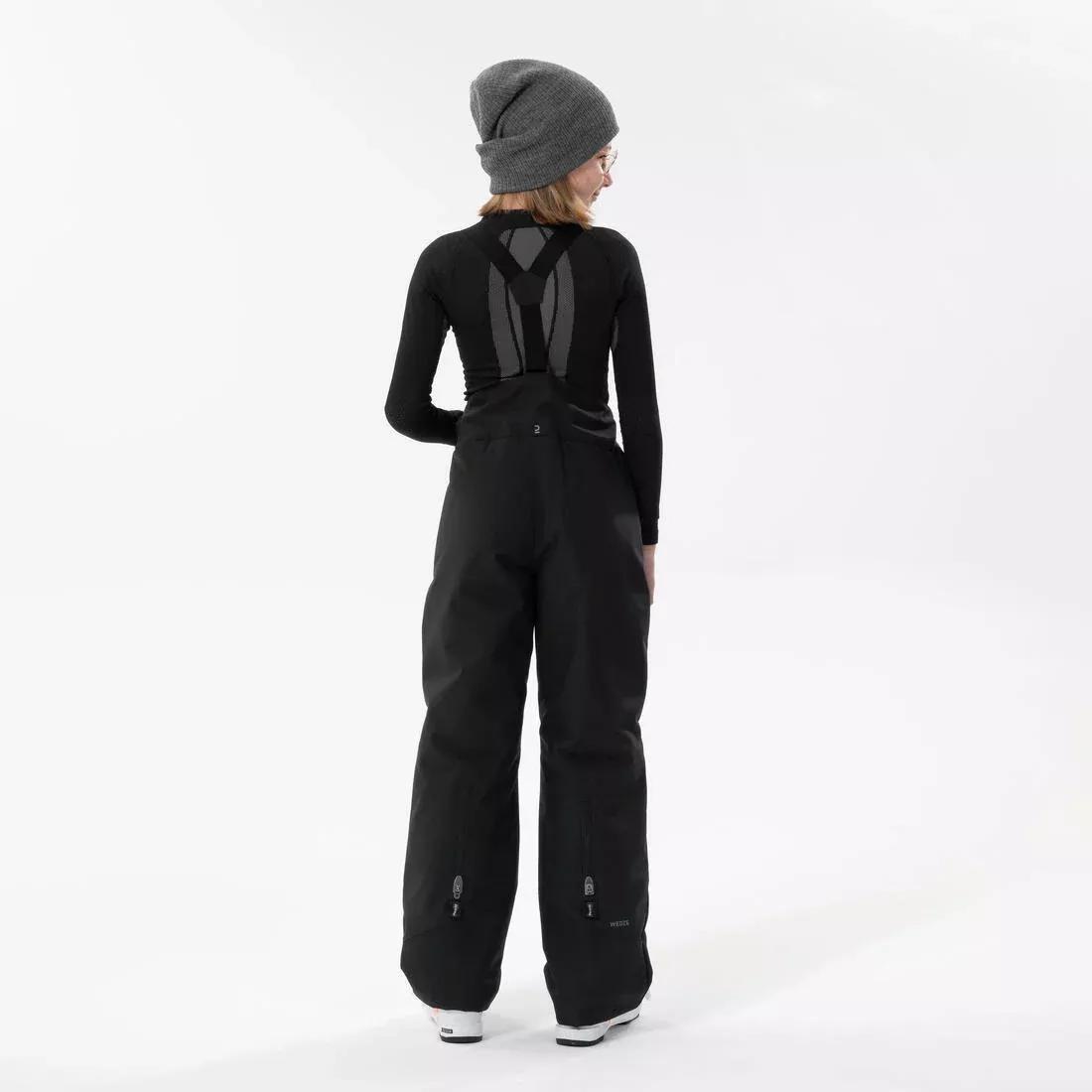 Kids Unisex Waterproof Ski Trousers - Warm 500 PNF - 6-14 years, Black, No Color, large image number 7
