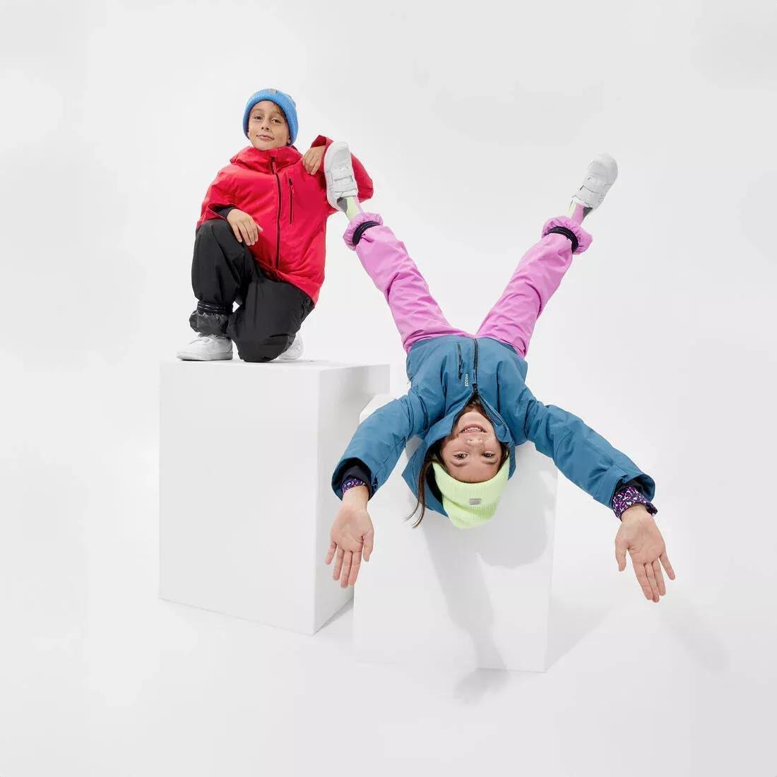 CHILDREN'S WARM AND WATERPROOF SKI TROUSERS  -500 PNF, black, , large image number 12