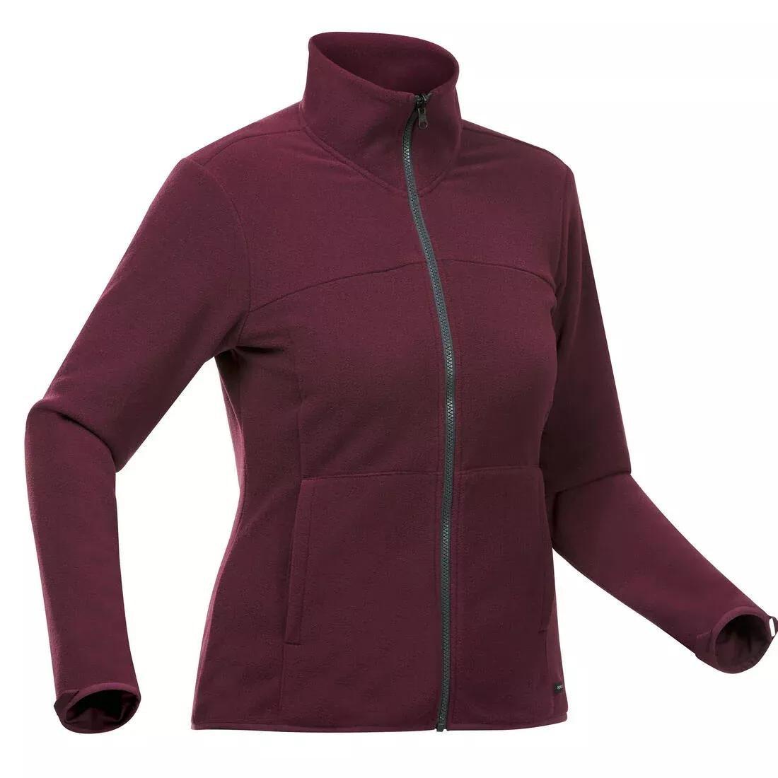 Women 3in1 waterproof winter hiking jacket - SH100 0C, Burgundy, 5401_000, large image number 2