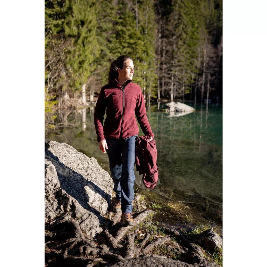 Women 3in1 waterproof winter hiking jacket - SH100 0C, Burgundy, 5401_000, large image number 7