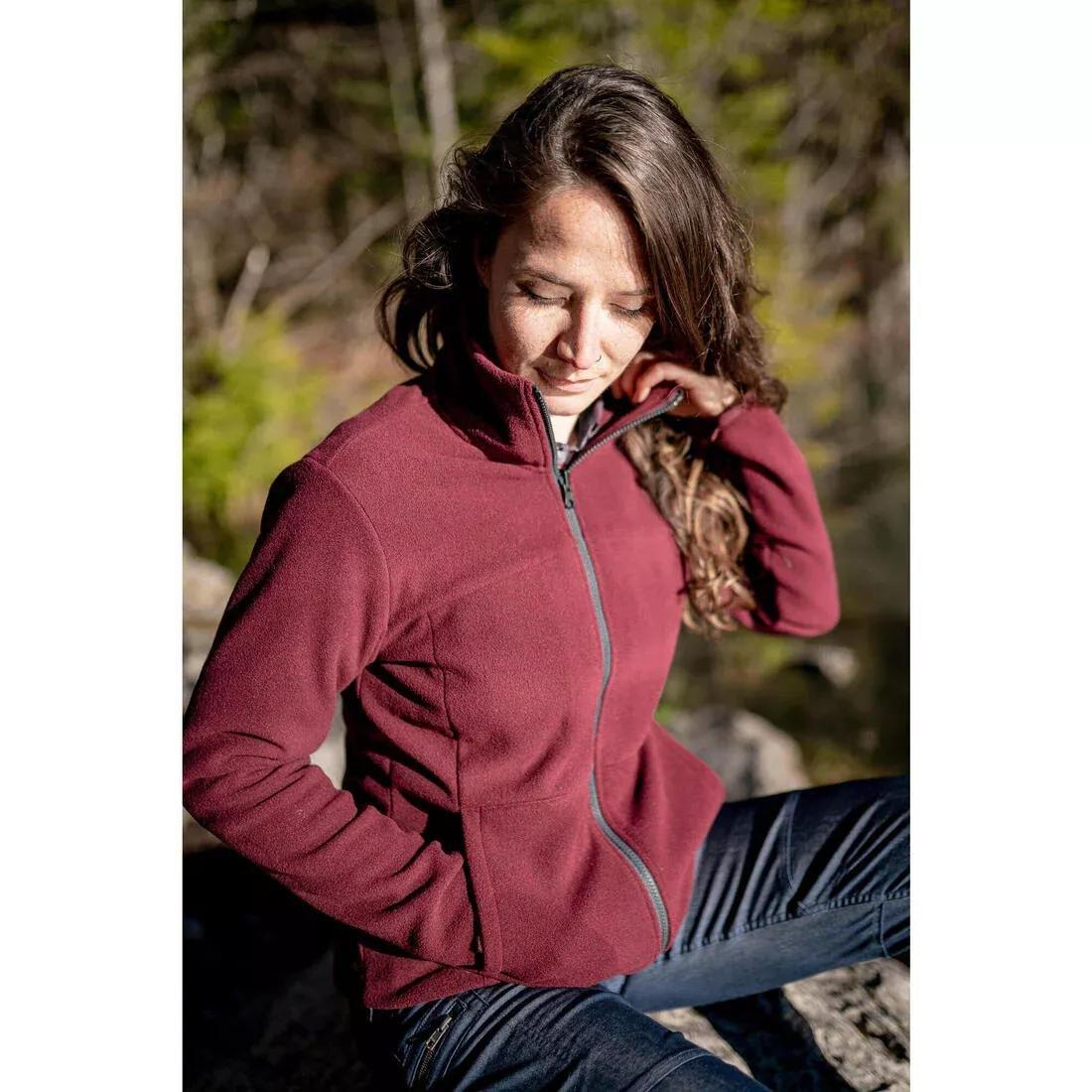 Women 3in1 waterproof winter hiking jacket - SH100 0C, Burgundy, 5401_000, large image number 8
