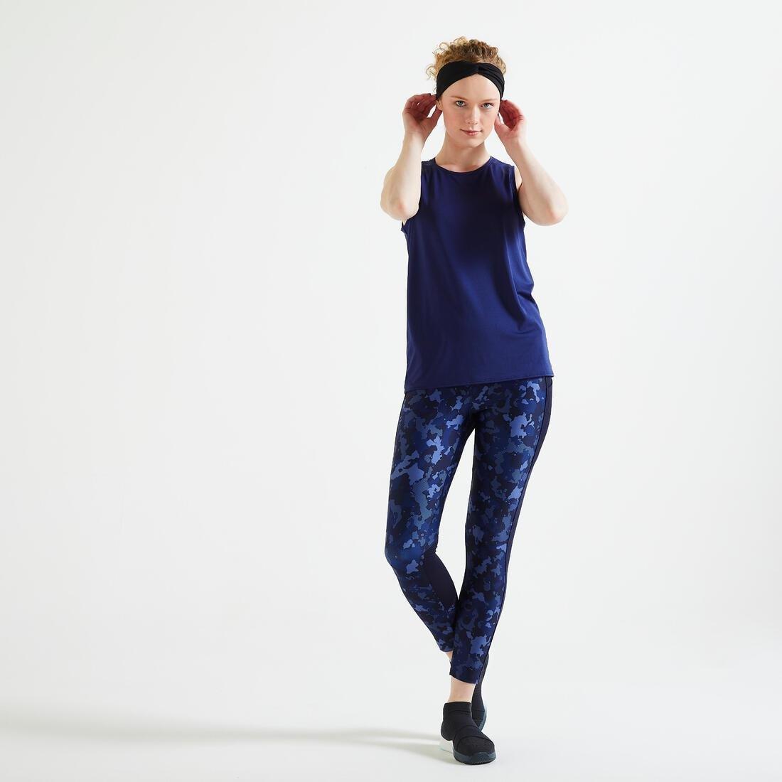 Straight-Cut Fitness Tank Top, Black, No Color, large image number 4