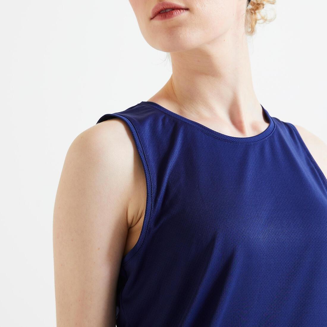 Straight-Cut Fitness Tank Top, Black, No Color, large image number 5