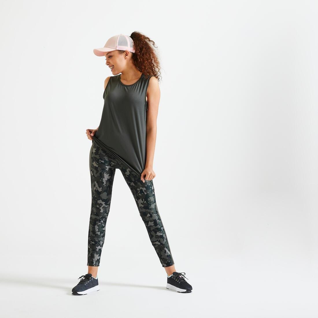 Straight-Cut Fitness Tank Top, Black, No Color, large image number 8