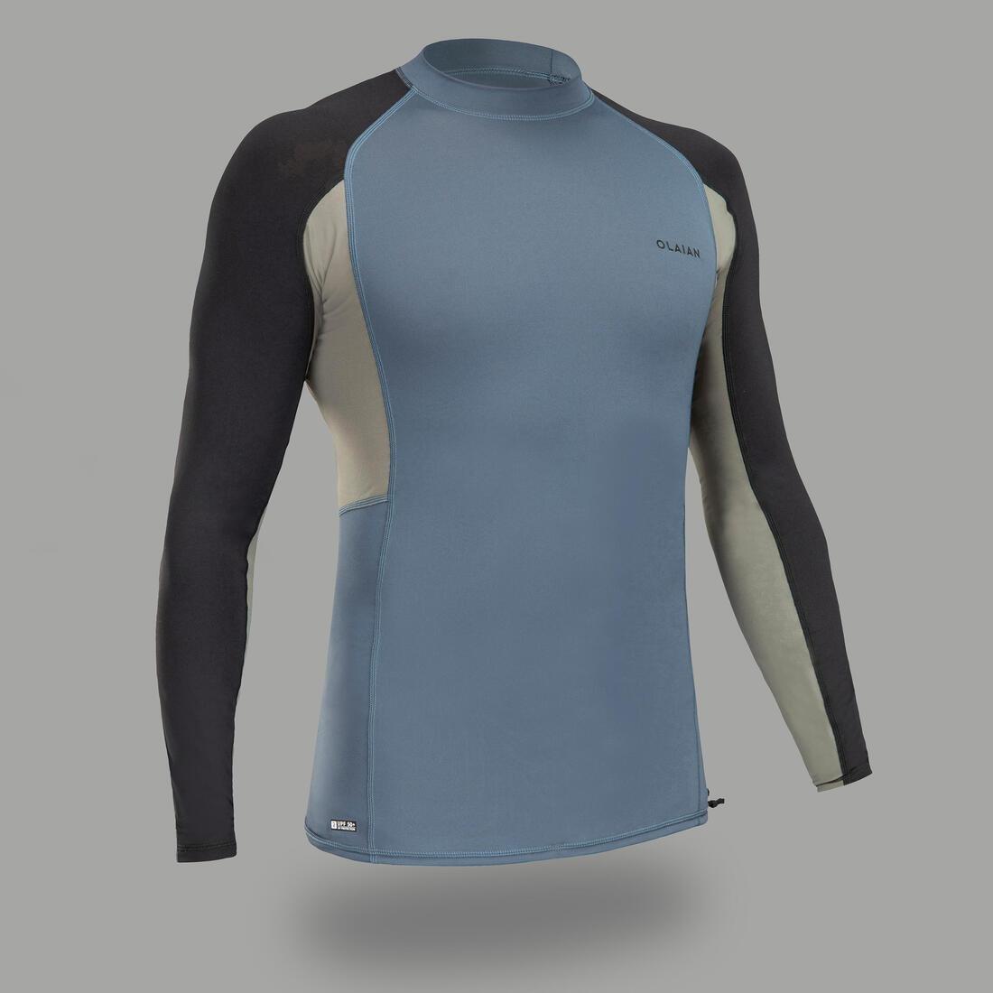 Men Surfing Anti-Uv Long-Sleeved T-Shirt Top 500, Black, , large image number 8