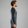 OLAIAN - Men Surfing Anti-Uv Long-Sleeved T-Shirt Top 500, Black