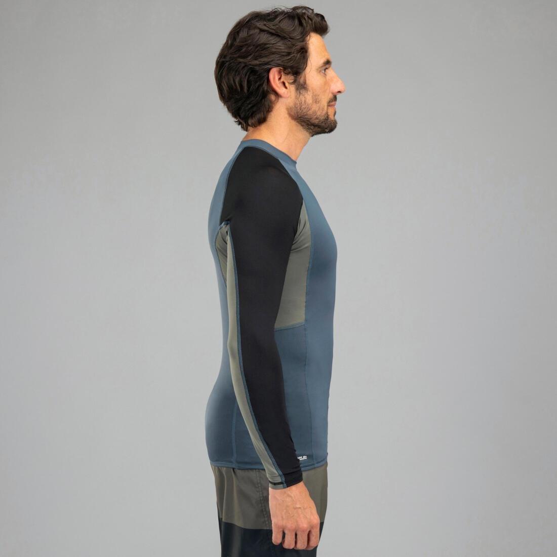 Men Surfing Anti-Uv Long-Sleeved T-Shirt Top 500, Black, , large image number 11