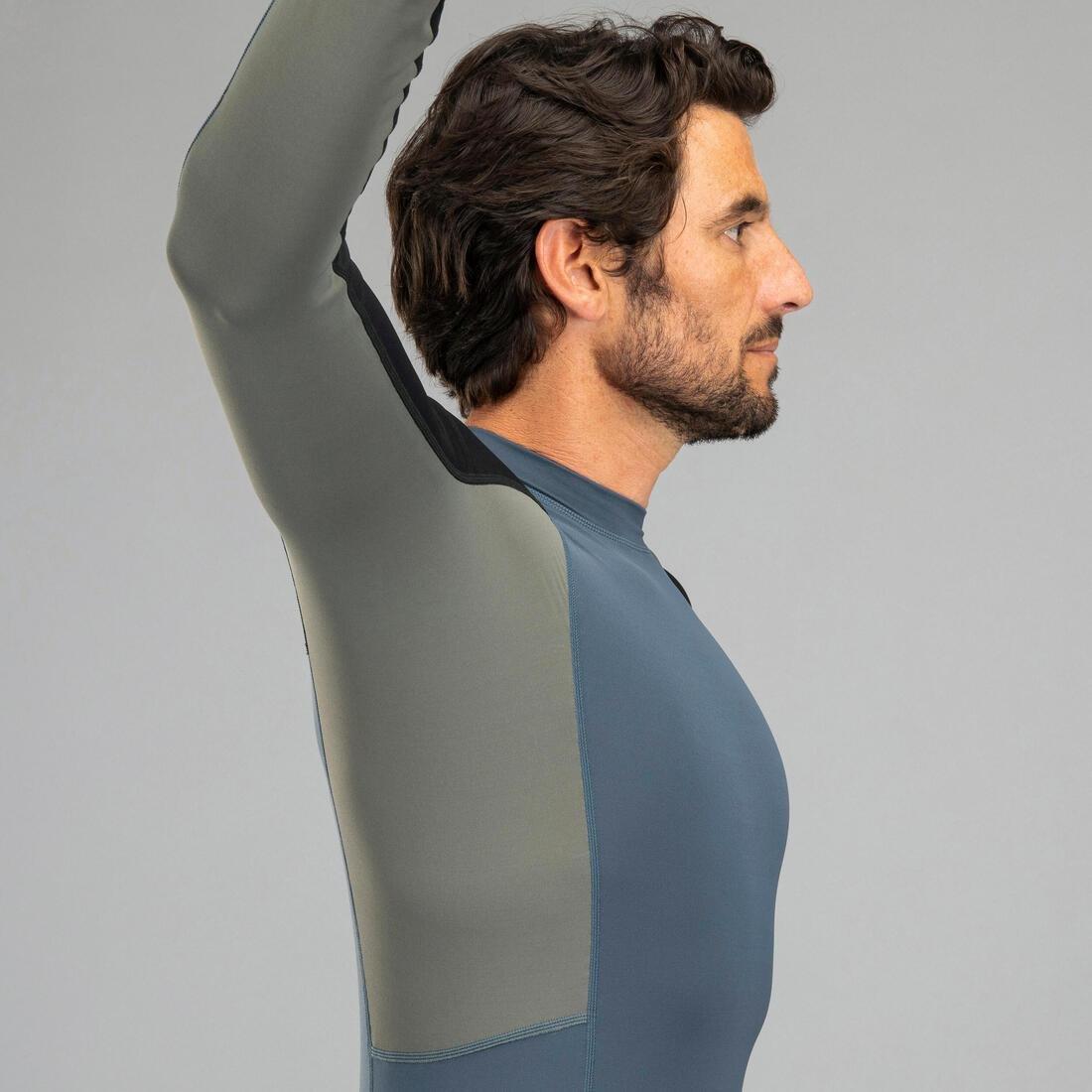 Men Surfing Anti-Uv Long-Sleeved T-Shirt Top 500, Black, No Color, medium