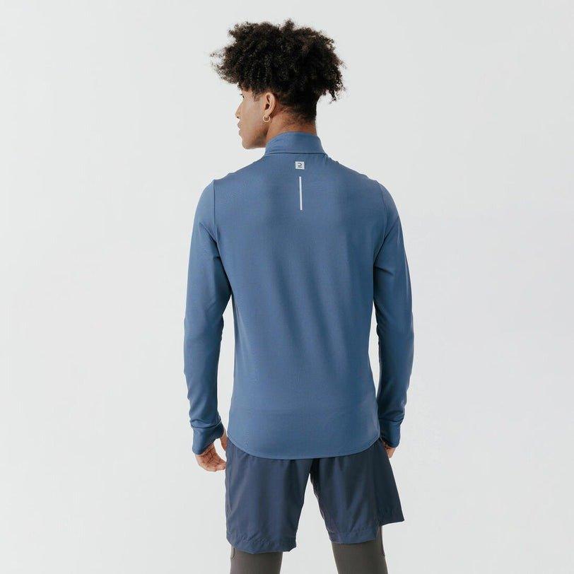 Kalenji Mens WarmLong-SleevedRunning T-Shirt, Whale Grey, , large image number 2
