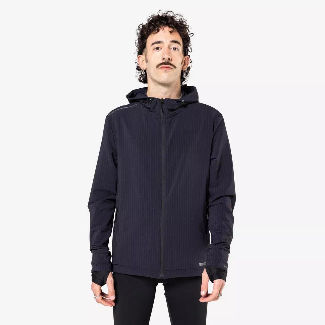 Men's KIPRUN RUN 500 Warm Running Jacket - Black, , medium